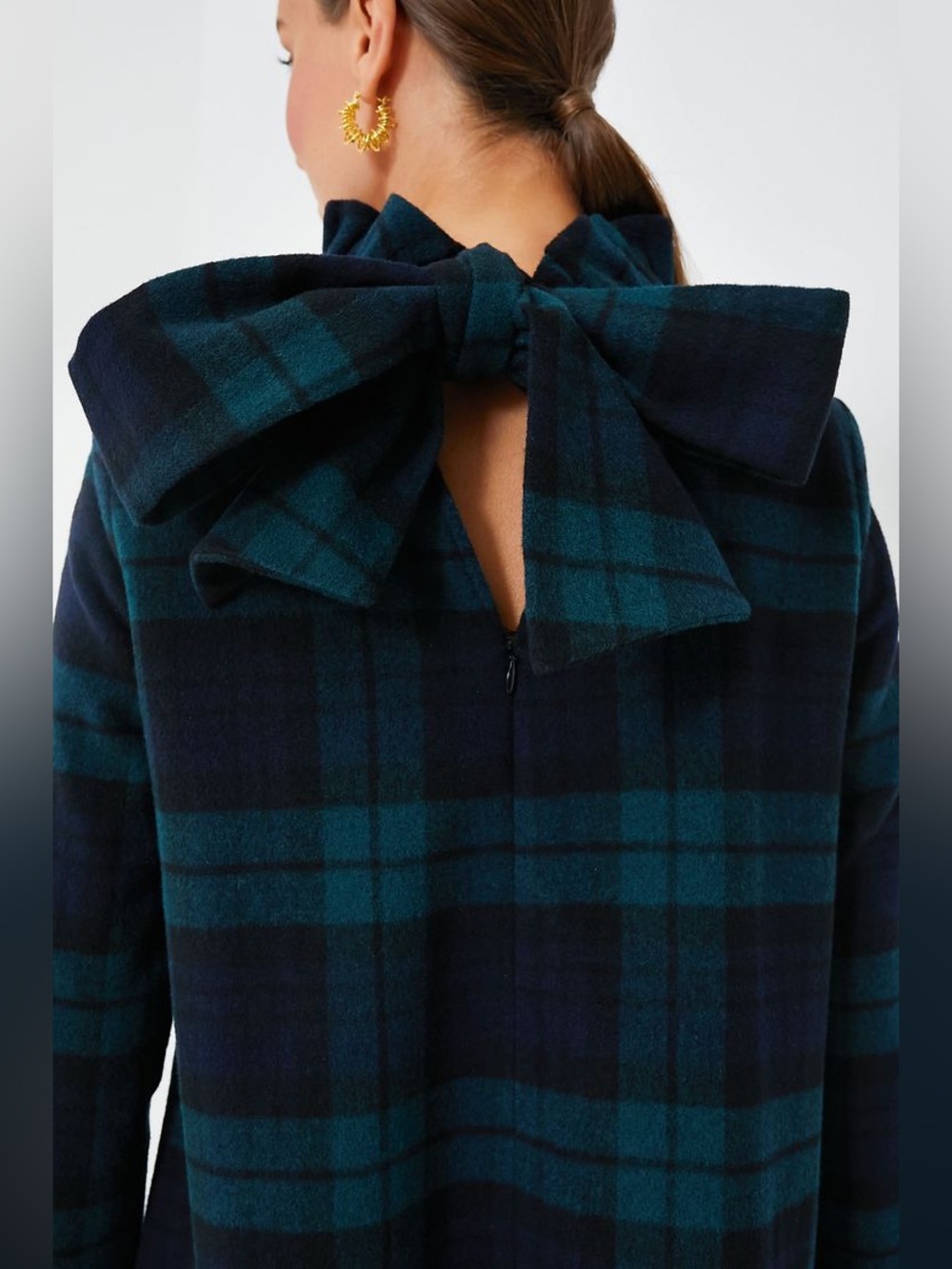 Tuckernuck Blackwatch Plaid Wool Top NEW Size S Festive Winter Blouse